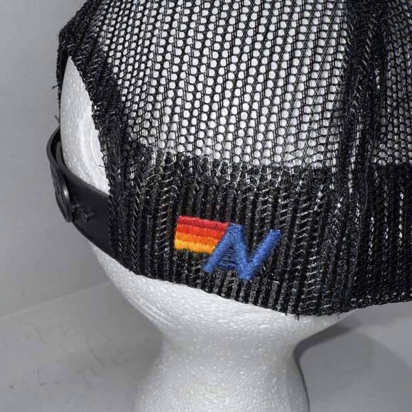 AVIATOR NATION Vintage Smiley Face 🙂 Trucker Hat (Black) SoulCycle - Picture 4 of 12